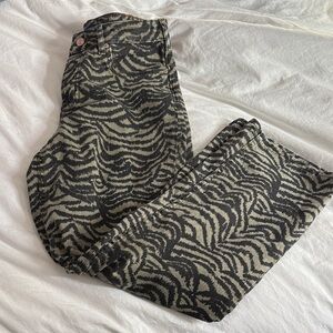 Scotch & Soda Animal Print High-Rise Jeans